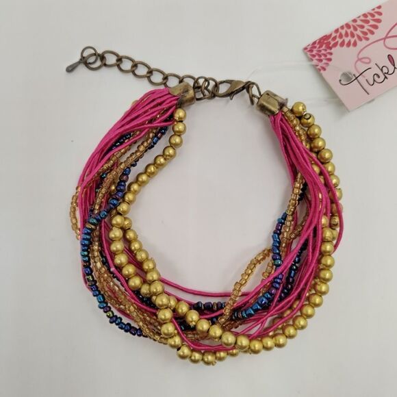 Tickled Pink Multi Strand Bracelet 9.5" - Picture 5 of 7